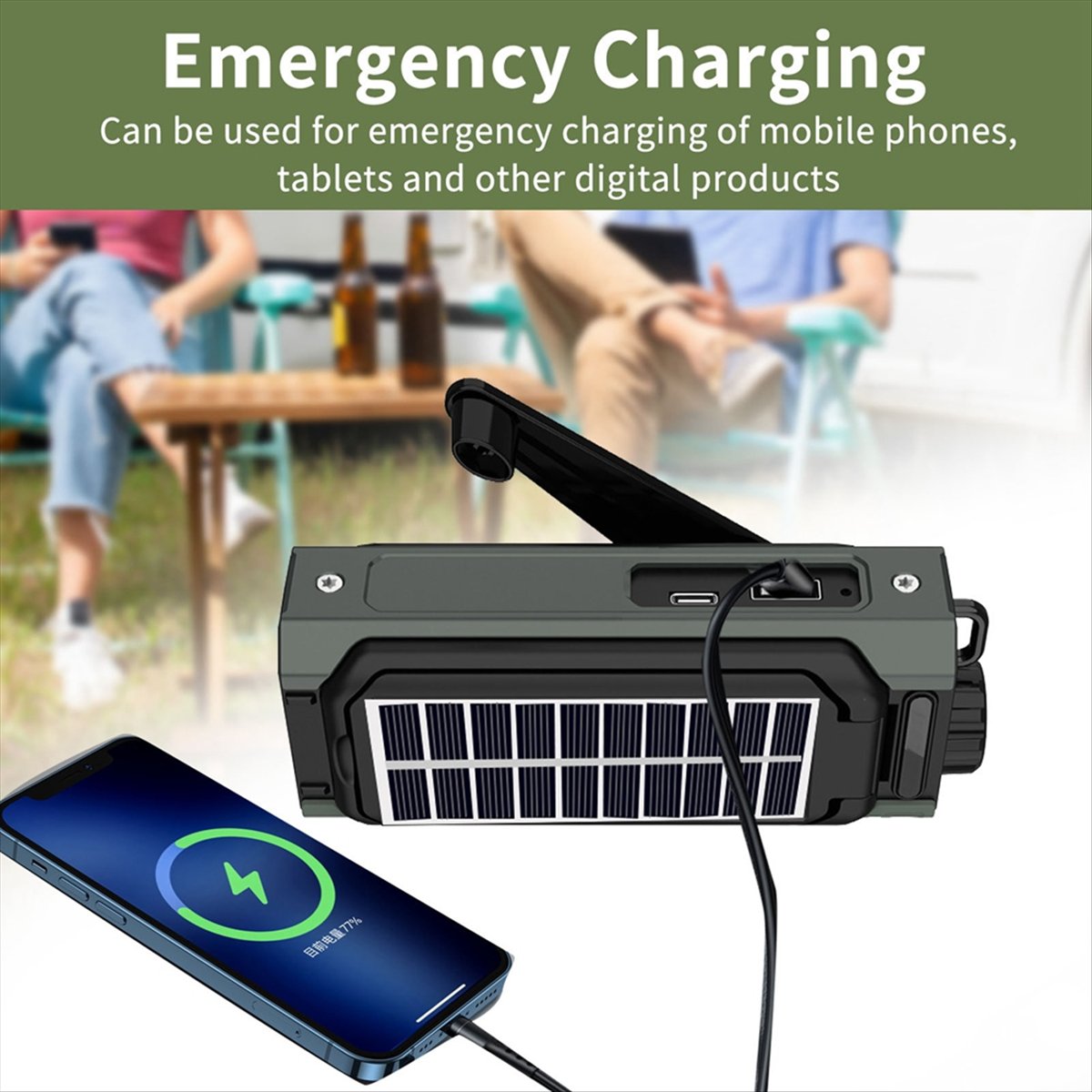Usb Charger Dynamo - A26Z 휴대용 태양광 라디오, 비상용 핸드