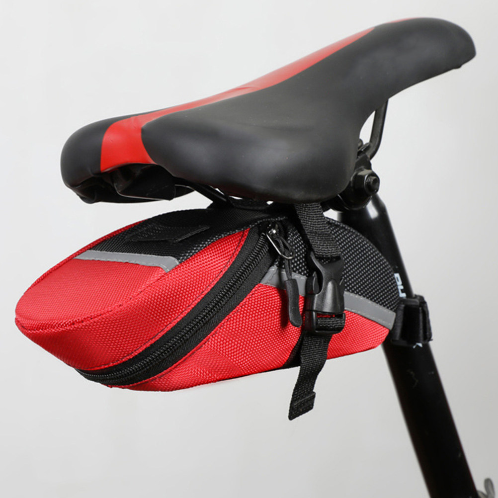 Saddle Bag Under Seat - 빨간색 방수 자전거 안장 가방, 산악