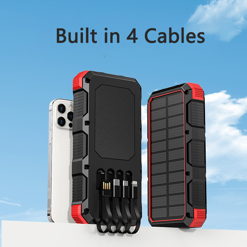 태양 보조베터리 36800mAh 케이블 Qi 무선 충전 - Usb Charger Dynamo 리뷰 및 가격