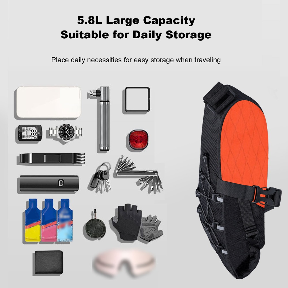 다기능 자전거 안장 가방 방수 5.8L 용량 반사 스트 - Saddle Bag Under Seat 리뷰 및 가격